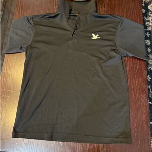 Elegant Black Polo Shirt with Embroidered Logo